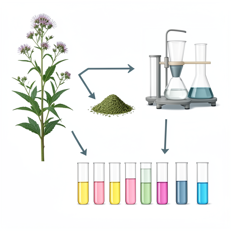 AI-generated conceptual illustration (Enicostemma littorale plant). It explains the idea and does not show study data.