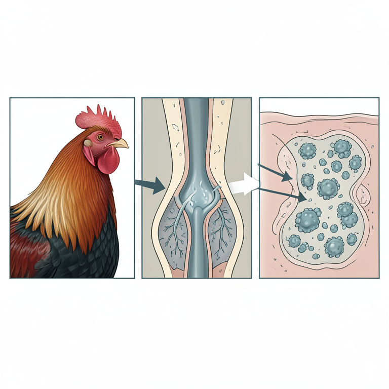 AI-generated conceptual illustration (rooster). It explains the idea and does not show study data.