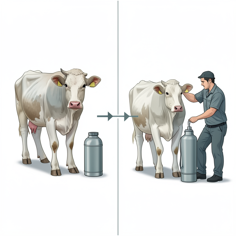 AI-generated conceptual illustration (dairy cattle in Rwanda). It explains the idea and does not show study data.