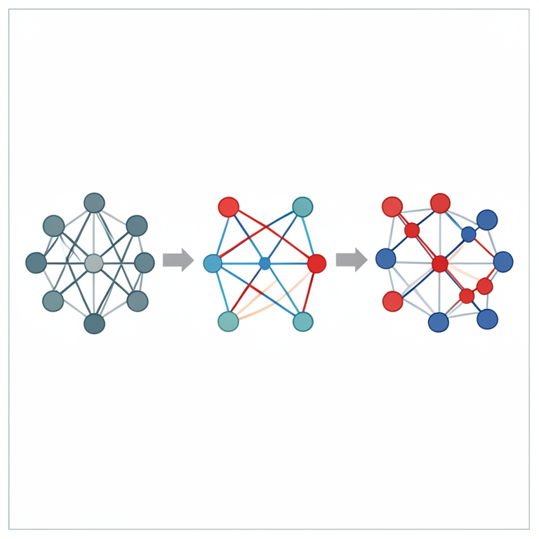 AI-generated conceptual illustration (mathematical graph consisting of vertices and edges). It explains the idea and does not show study data.