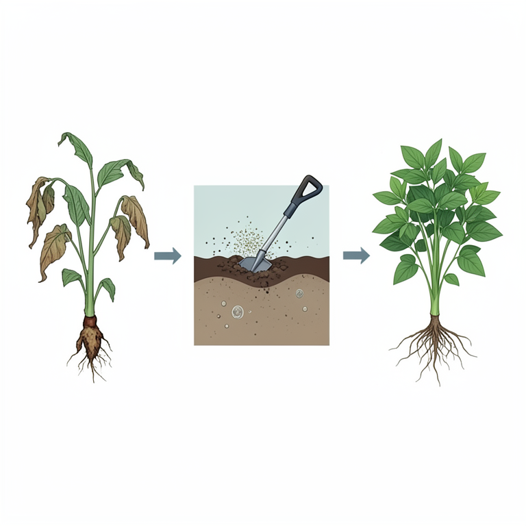 AI-generated conceptual illustration (chickpea plants). It explains the idea and does not show study data.