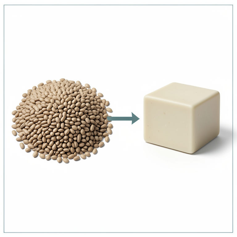 AI-generated conceptual illustration (kodo millet grains and traditional milk-based burfi fudge). It explains the idea and does not show study data.