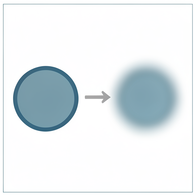 AI-generated conceptual illustration (Geometric shapes in a mathematical coordinate space). It explains the idea and does not show study data.