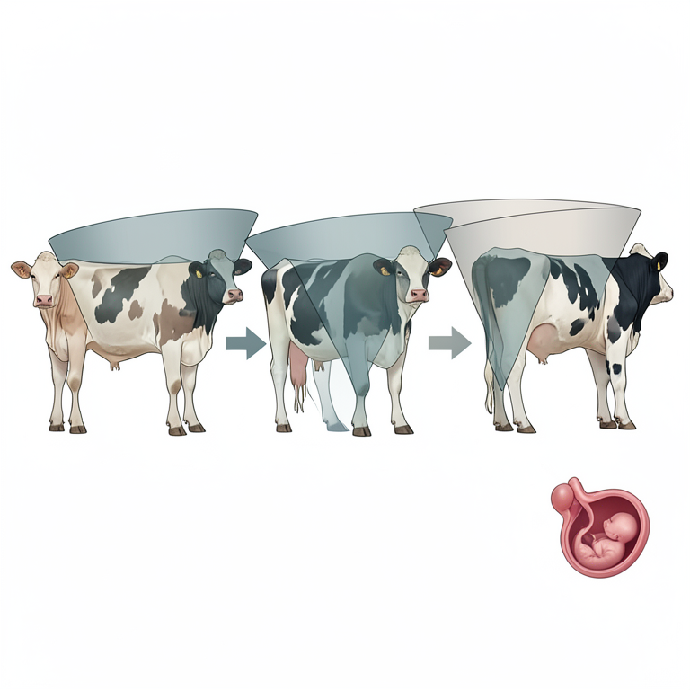 AI-generated conceptual illustration (dairy cows). It explains the idea and does not show study data.