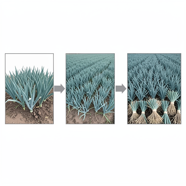 AI-generated conceptual illustration (onion plants in agricultural fields). It explains the idea and does not show study data.