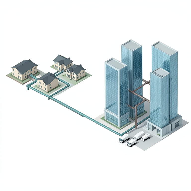 AI-generated conceptual illustration (Urban residential architecture in Gurugram, India). It explains the idea and does not show study data.