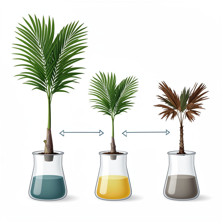 AI-generated conceptual illustration (oil palm seedlings in hydroponic systems). It explains the idea and does not show study data.