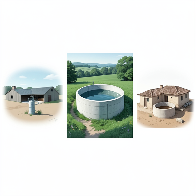 AI-generated conceptual illustration (Agricultural land and groundwater wells in the dry zone of Karnataka). It explains the idea and does not show study data.
