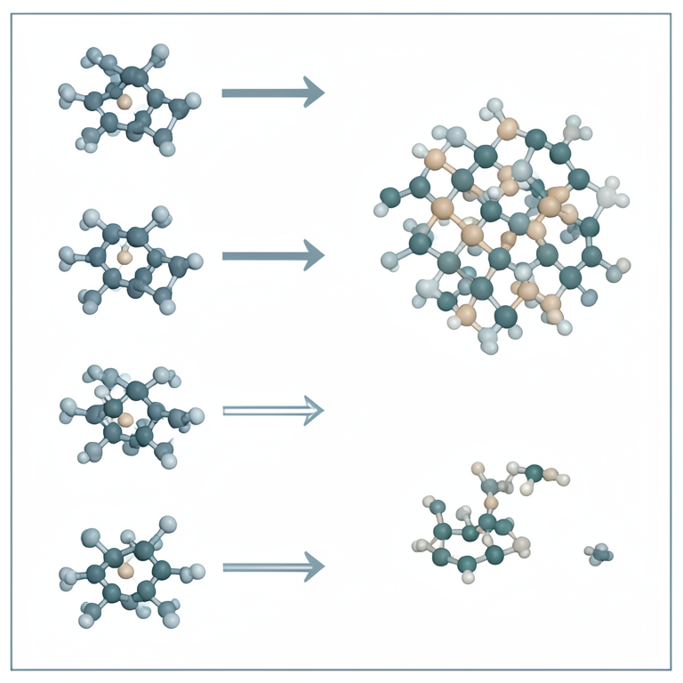 AI-generated conceptual illustration (Palladium catalyst complexes and biaryl organic molecules). It explains the idea and does not show study data.