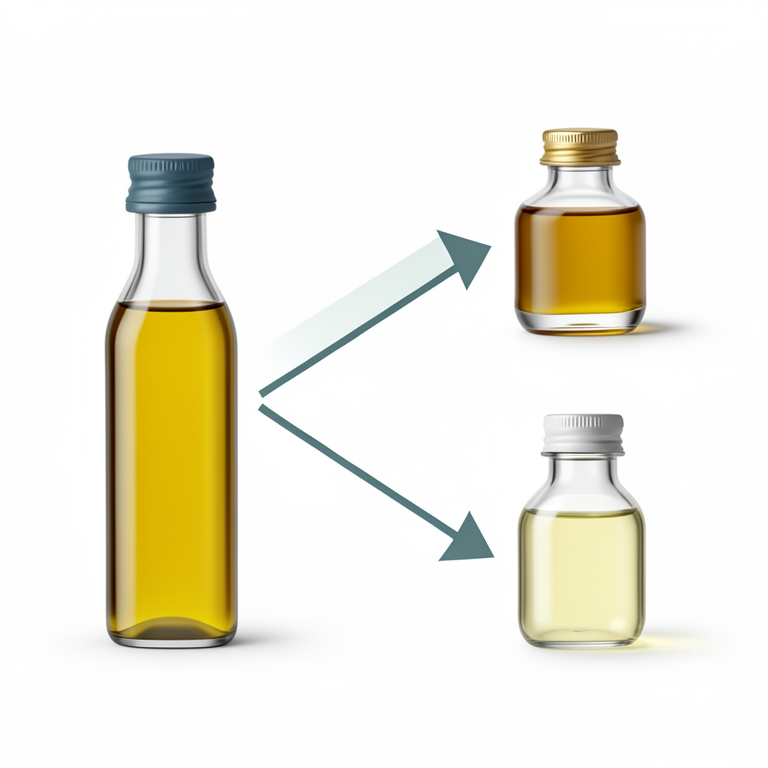 AI-generated conceptual illustration (bottles of sunflower oil). It explains the idea and does not show study data.
