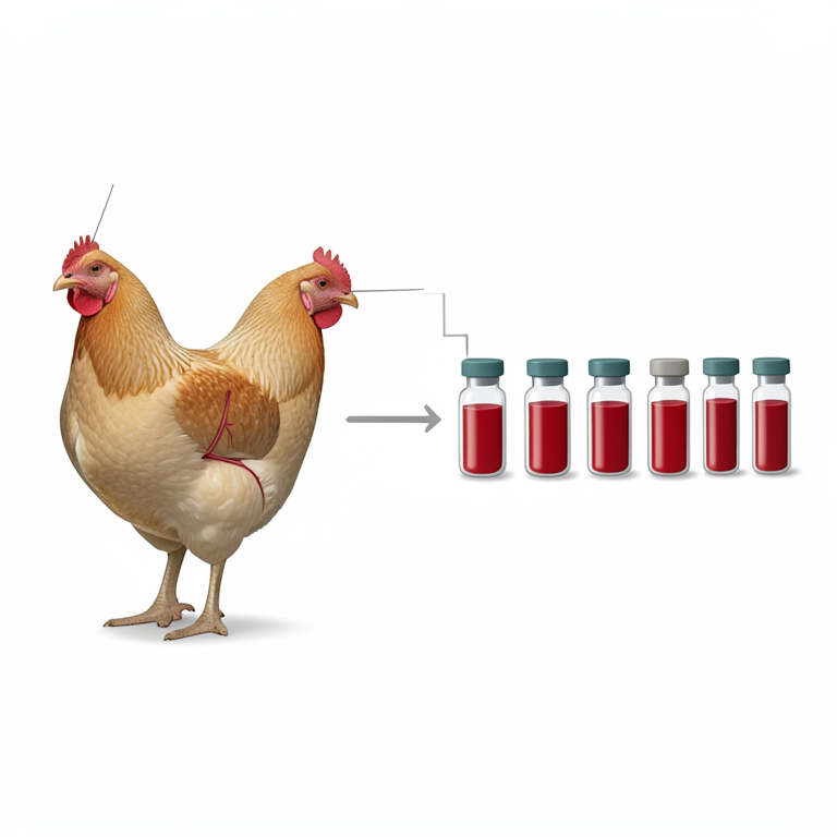 AI-generated conceptual illustration (broiler chickens). It explains the idea and does not show study data.