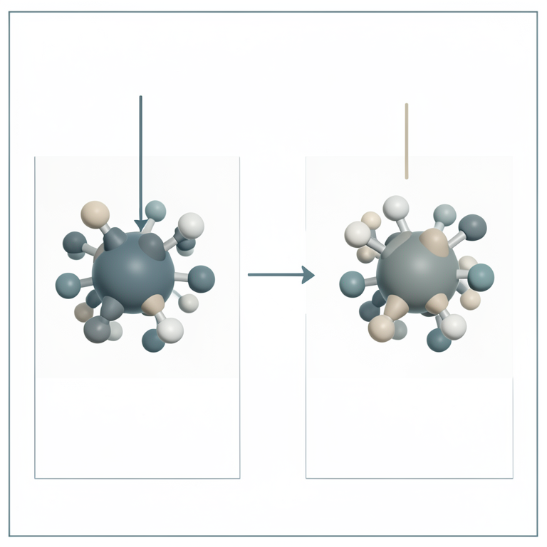 AI-generated conceptual illustration (fluorescent organic dye molecules in liquid solvent environments). It explains the idea and does not show study data.