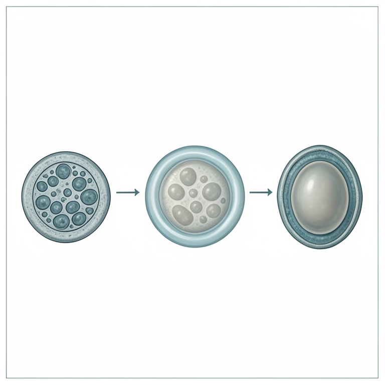 AI-generated conceptual illustration (Cryptosporidium parvum oocysts). It explains the idea and does not show study data.