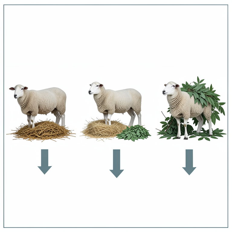 AI-generated conceptual illustration (Mossi sheep and Balanites aegyptiaca leaves). It explains the idea and does not show study data.