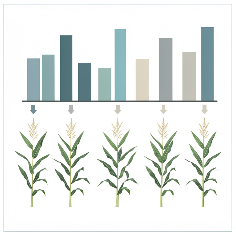 AI-generated conceptual illustration (maize plants). It explains the idea and does not show study data.