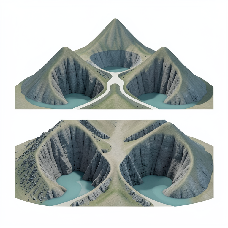 AI-generated conceptual illustration (Jamaican cockpit karst landscape). It explains the idea and does not show study data.