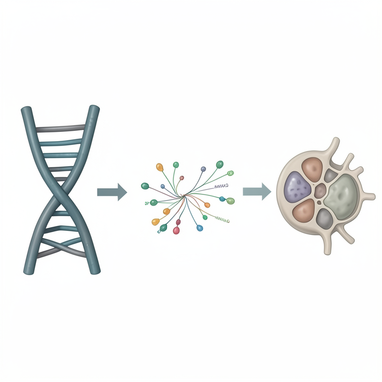 AI-generated conceptual illustration (human cancer cell). It explains the idea and does not show study data.