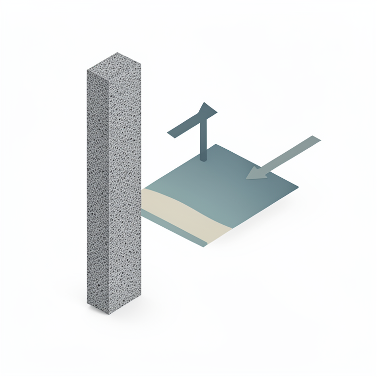 AI-generated conceptual illustration (a vertical porous plate in a fluid). It explains the idea and does not show study data.