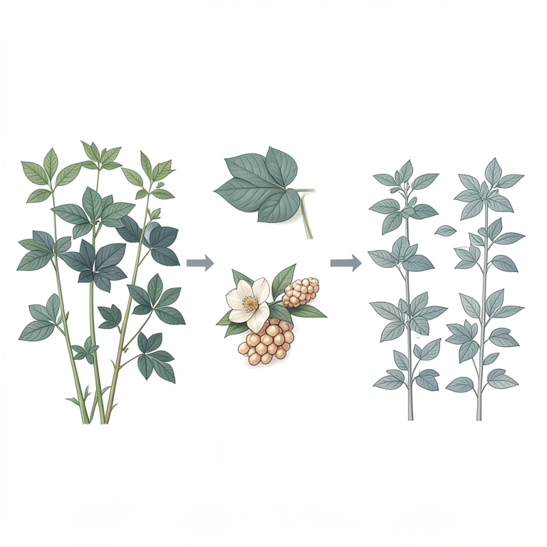 AI-generated conceptual illustration (groundnut plants (Arachis hypogaea)). It explains the idea and does not show study data.