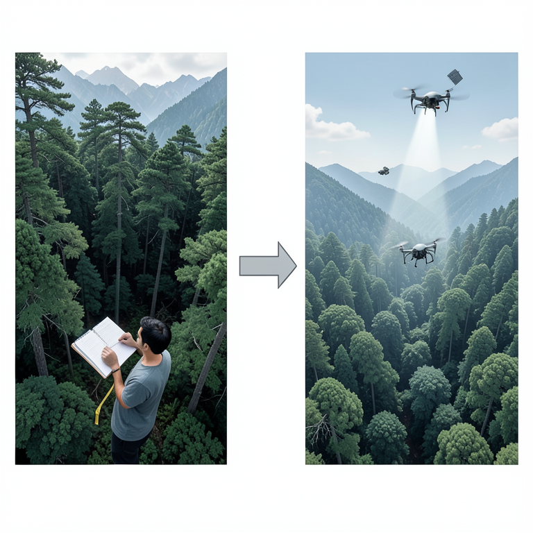 AI-generated conceptual illustration (Himalayan forests in Nepal). It explains the idea and does not show study data.