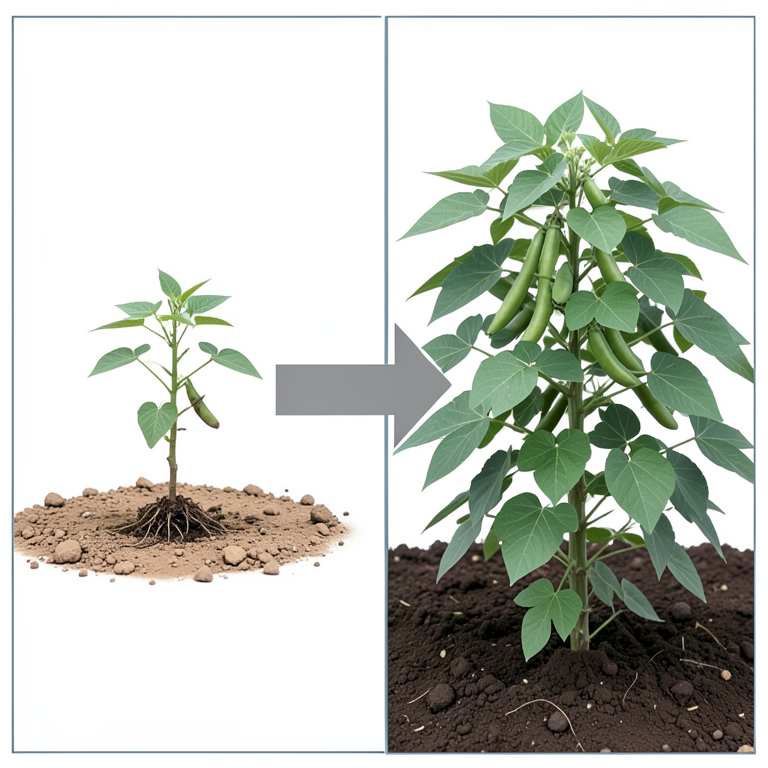 AI-generated conceptual illustration (pigeon pea plants). It explains the idea and does not show study data.