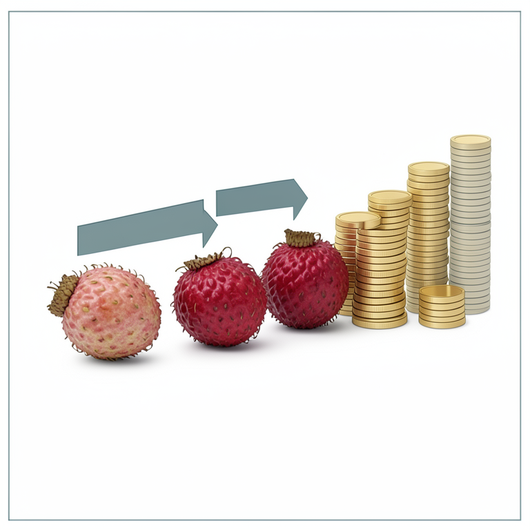 AI-generated conceptual illustration (rambutan fruits). It explains the idea and does not show study data.
