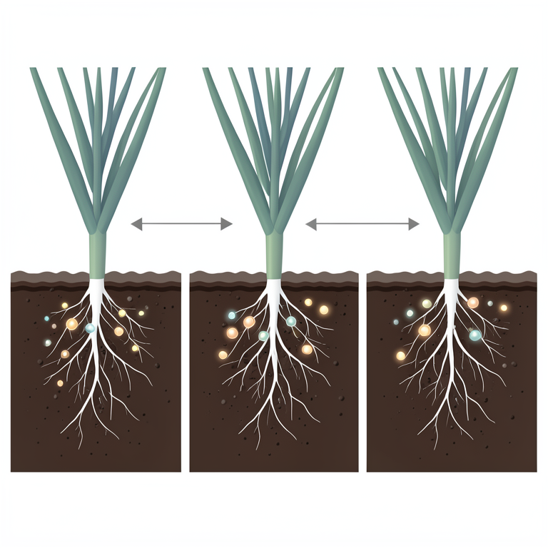 AI-generated conceptual illustration (onion plants in soil). It explains the idea and does not show study data.