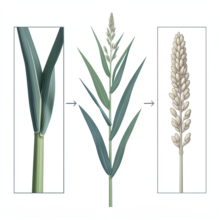 AI-generated conceptual illustration (Barnyard millet plants (Echinochloa frumentacea)). It explains the idea and does not show study data.