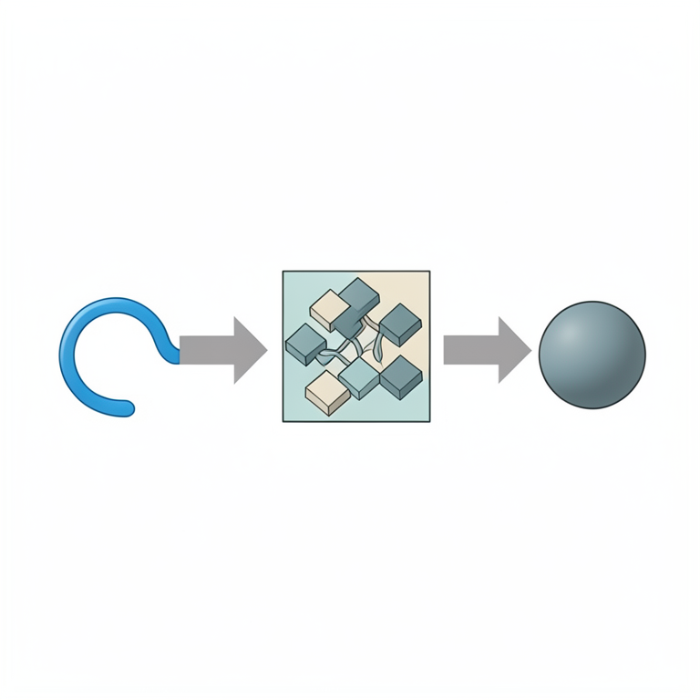 AI-generated conceptual illustration (A mathematical schematic of a functional data processing pipeline). It explains the idea and does not show study data.