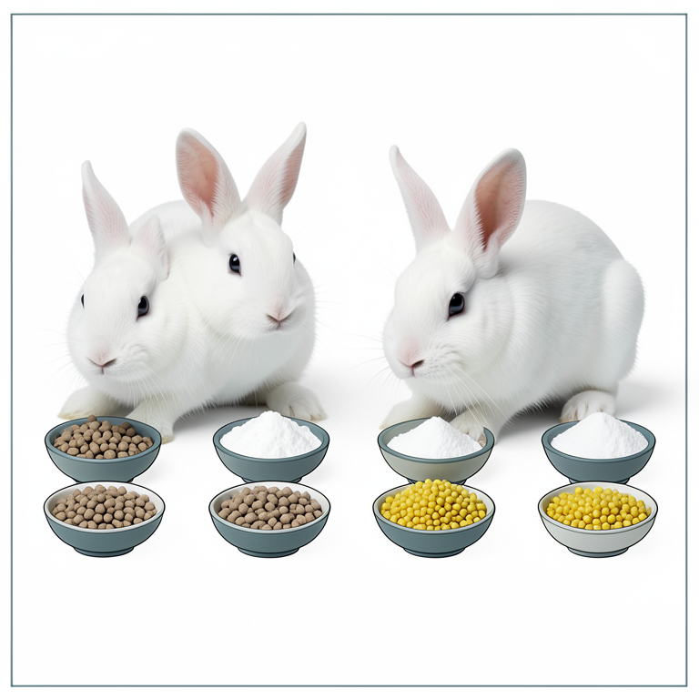 AI-generated conceptual illustration (New Zealand White rabbits). It explains the idea and does not show study data.