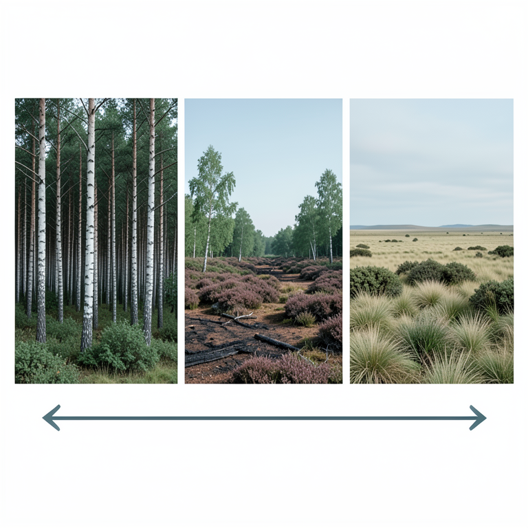 AI-generated conceptual illustration (Holocene peat landscape in the Scottish Highlands). It explains the idea and does not show study data.