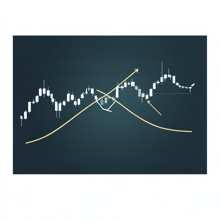 AI-generated conceptual illustration (A digital financial candlestick chart on a dark computer screen). It explains the idea and does not show study data.