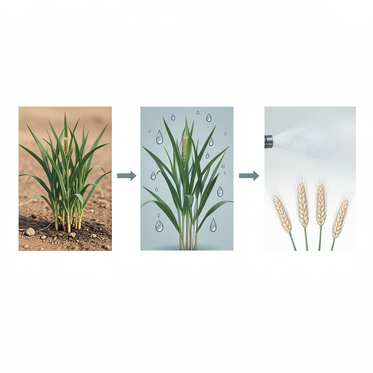 AI-generated conceptual illustration (Finger millet, Pearl millet, and Foxtail millet plants). It explains the idea and does not show study data.