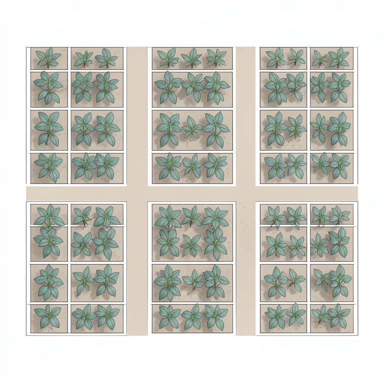AI-generated conceptual illustration (sweet potato plants in a field). It explains the idea and does not show study data.