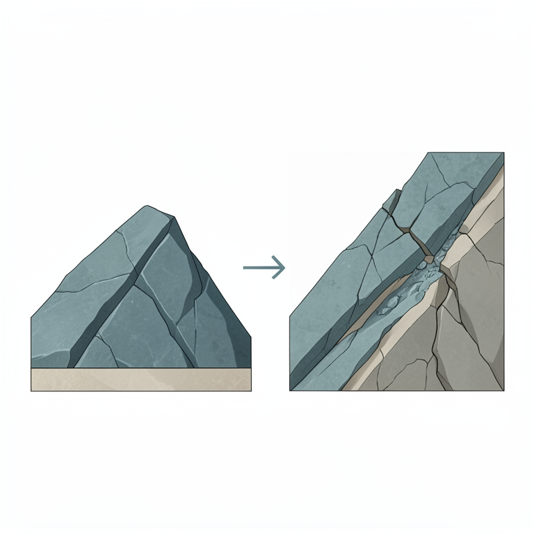 AI-generated conceptual illustration (soapstone mine slopes in Nyamarambe, Kenya). It explains the idea and does not show study data.