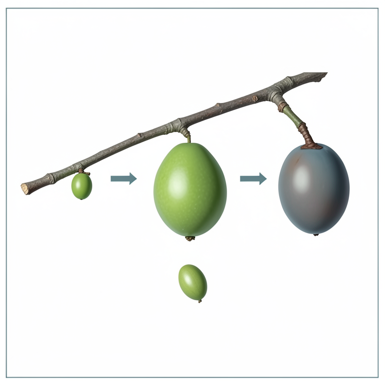 AI-generated conceptual illustration (Rambai (Baccaurea sapida) fruit on a branch). It explains the idea and does not show study data.