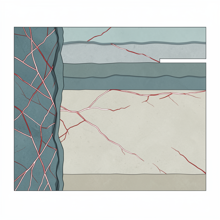 AI-generated conceptual illustration (Sedimentary rock layers of the Vindhyan Supergroup in Rajasthan). It explains the idea and does not show study data.