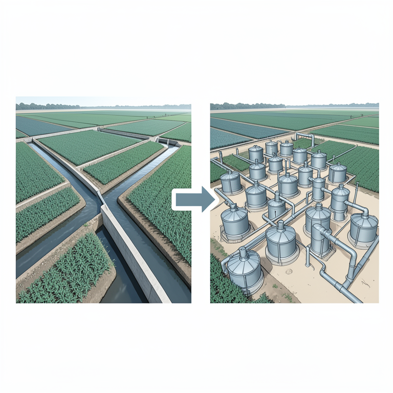 AI-generated conceptual illustration (Agricultural fields in southwestern Haryana). It explains the idea and does not show study data.