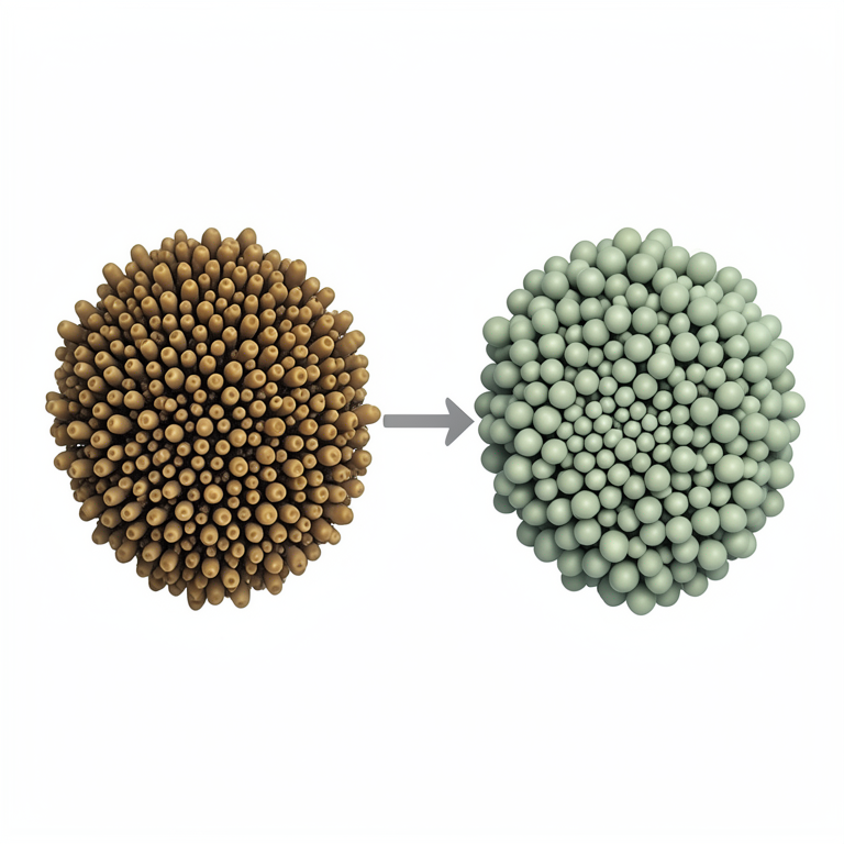 AI-generated conceptual illustration (Indo-Pacific scleractinian coral colonies and Symbiodinium algae). It explains the idea and does not show study data.