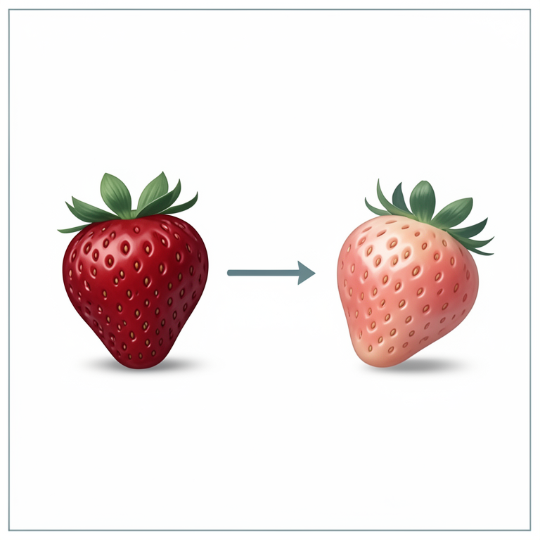 AI-generated conceptual illustration (strawberry fruits). It explains the idea and does not show study data.