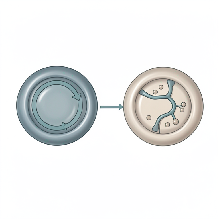 AI-generated conceptual illustration (cancer cell mitochondria and cytoplasm). It explains the idea and does not show study data.