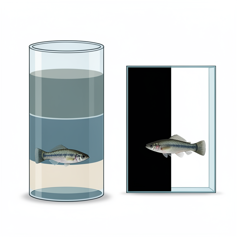 AI-generated conceptual illustration (Zebrafish (Danio rerio)). It explains the idea and does not show study data.