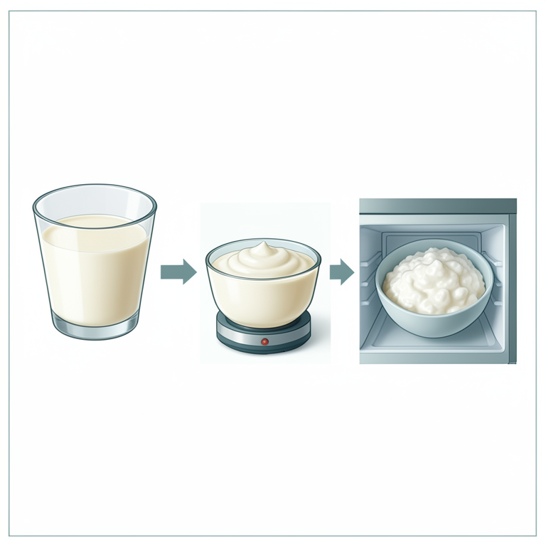 AI-generated conceptual illustration (buffalo milk curd). It explains the idea and does not show study data.