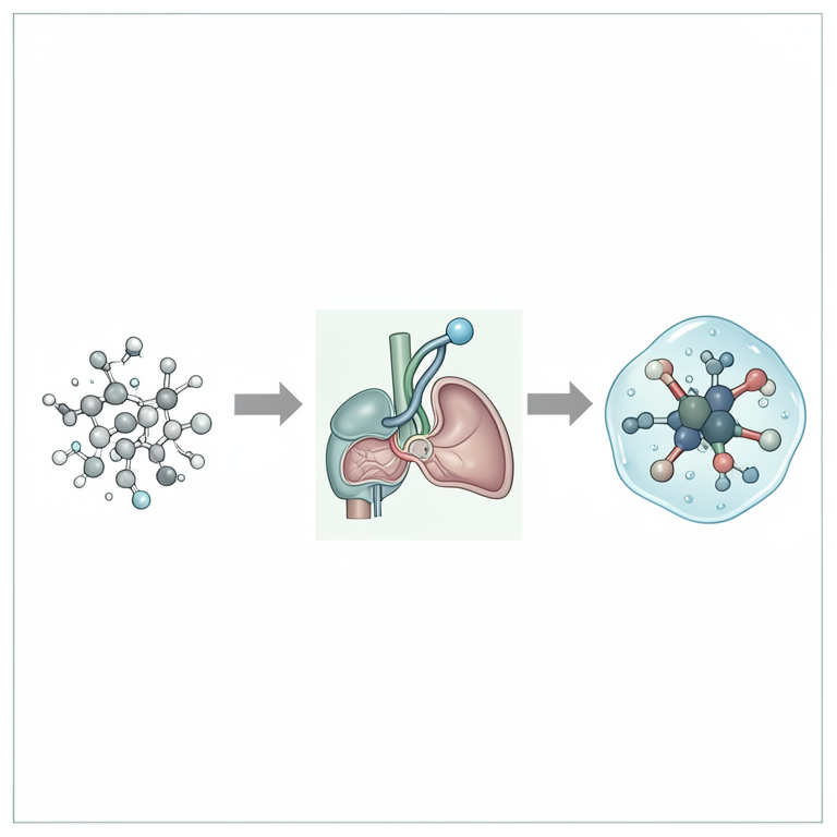 AI-generated conceptual illustration (thiazolidinedione chemical derivatives and the PPAR-gamma protein receptor). It explains the idea and does not show study data.