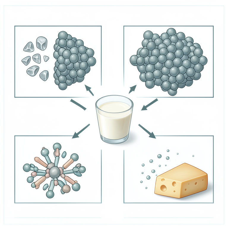 AI-generated conceptual illustration (dairy fat globules and milk lipids). It explains the idea and does not show study data.