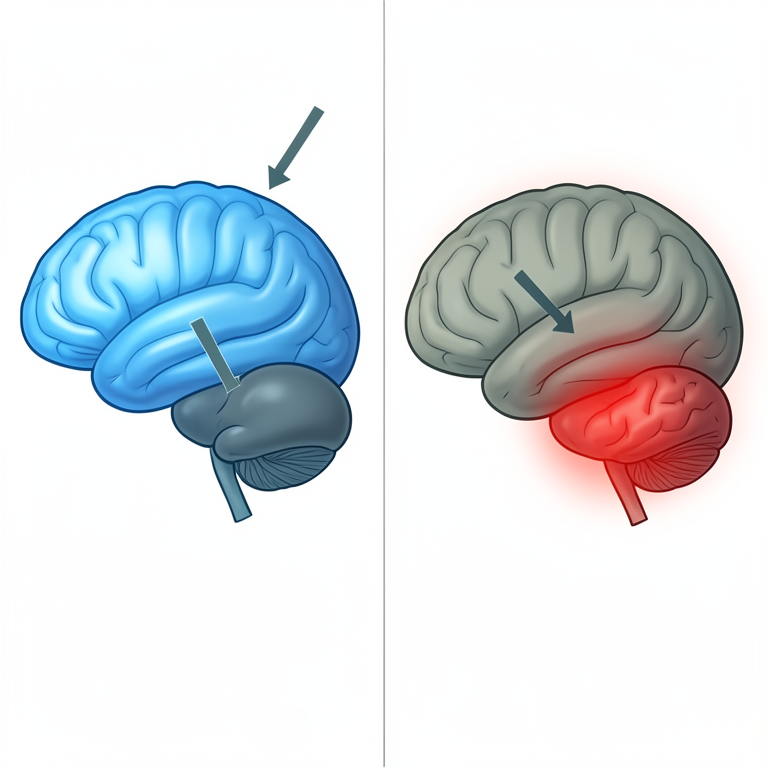 AI-generated conceptual illustration (mouse brain (prefrontal cortex and amygdala)). It explains the idea and does not show study data.
