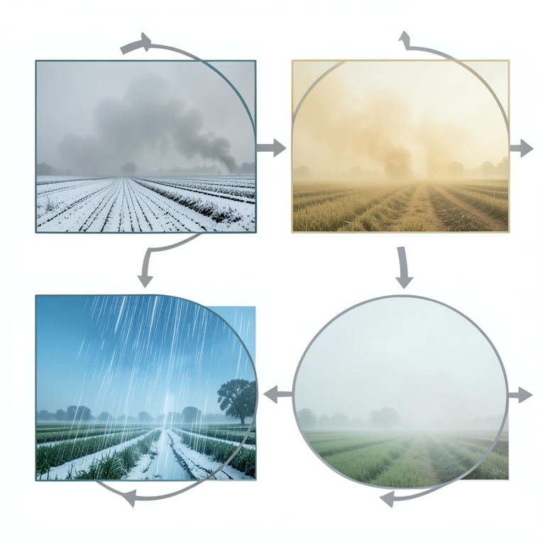 AI-generated conceptual illustration (The atmosphere and landscape of Bihar, India). It explains the idea and does not show study data.