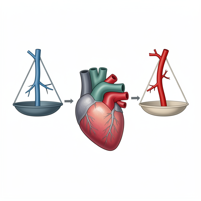 AI-generated conceptual illustration (human heart and autonomic nervous system). It explains the idea and does not show study data.