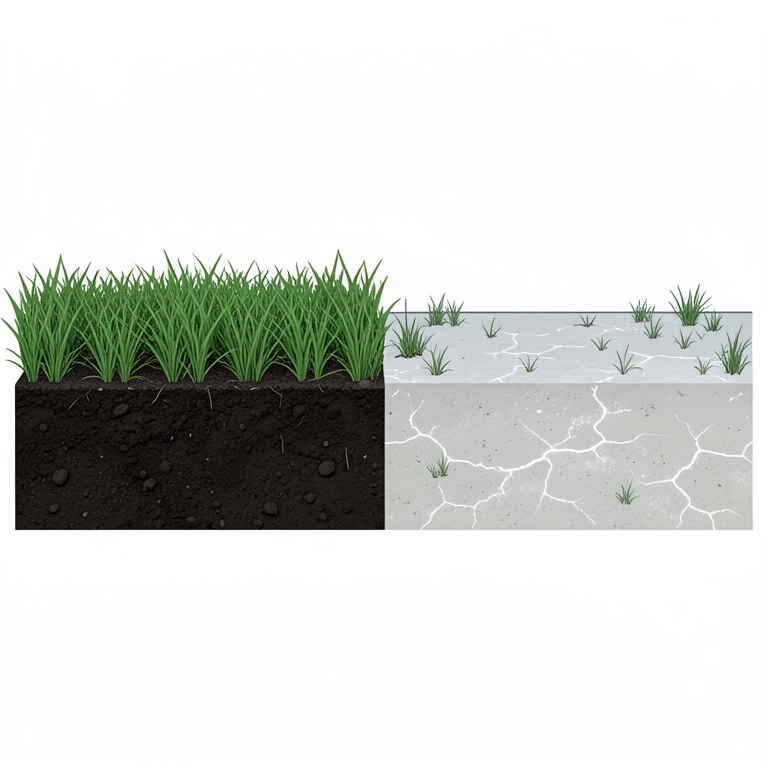 AI-generated conceptual illustration (Salyan plain land soil). It explains the idea and does not show study data.