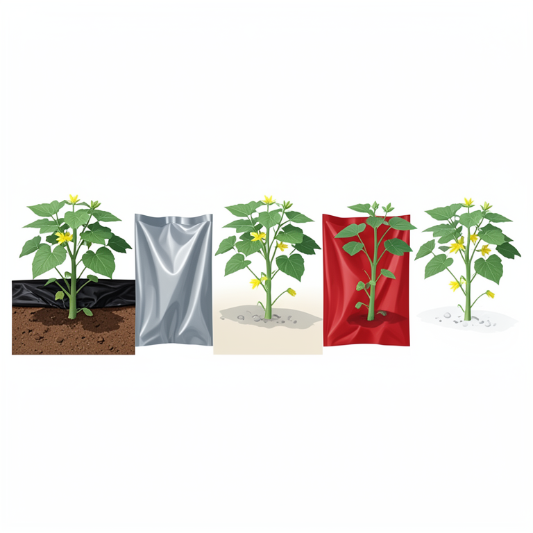 AI-generated conceptual illustration (cucumber plants (var. Pusa Sanyog) in soil). It explains the idea and does not show study data.
